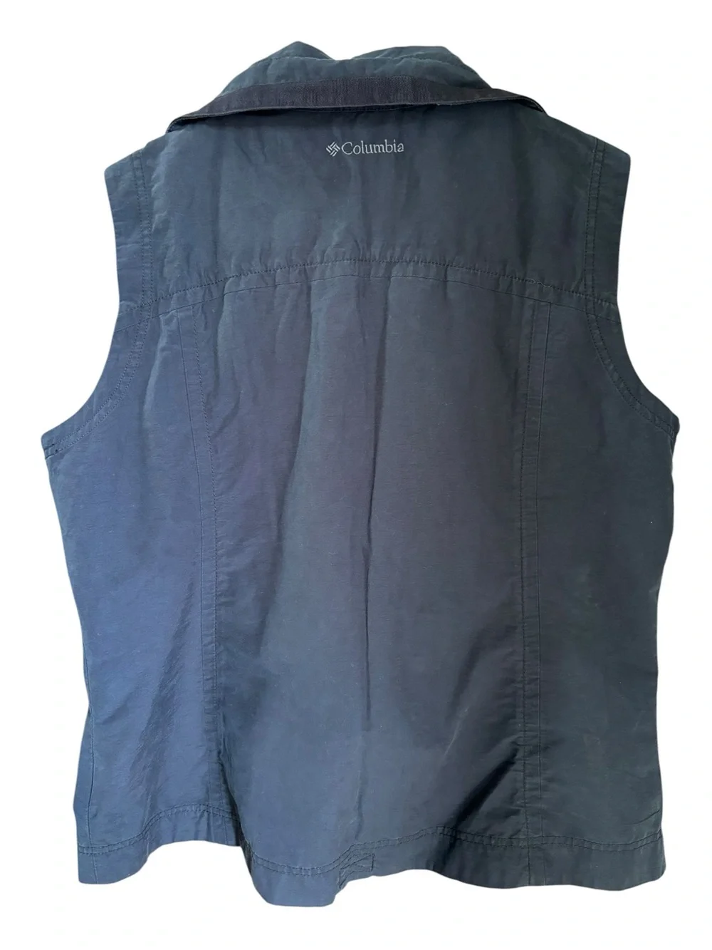 Columbia Women's Black Lightweight Cotton/Nylon Active Zip Up Vest Size XL
